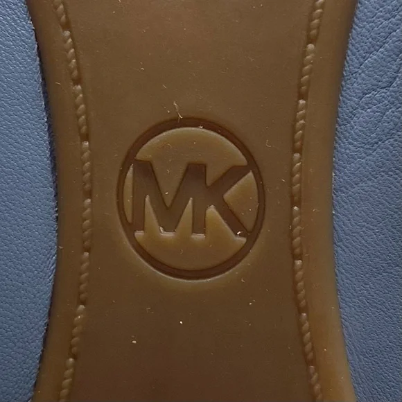 Michael Kors Women's Flats Juliette Blue Leather Ballet Slip On Designer NEW - Picture 10 of 11